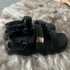 a new day Black Sandals